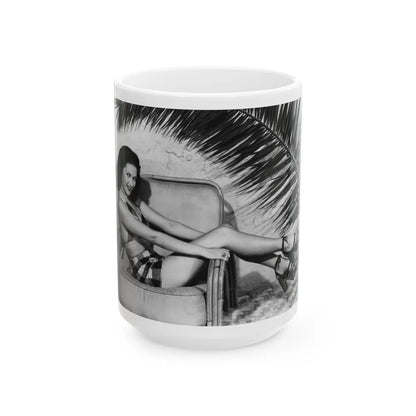 Yvonne DeCarlo #34 (Vintage Female Icon) White Coffee Mug-15oz-Go Mug Yourself