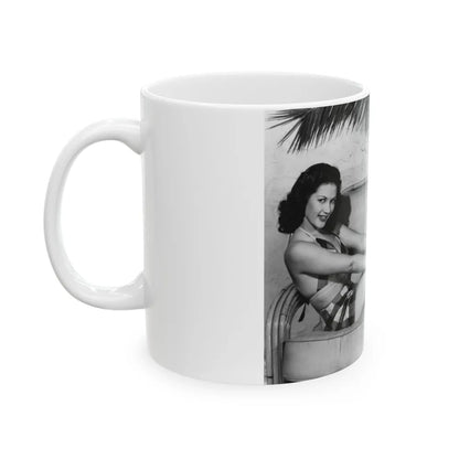 Yvonne DeCarlo #34 (Vintage Female Icon) White Coffee Mug-Go Mug Yourself