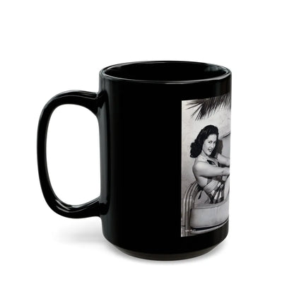 Yvonne DeCarlo #341 (Vintage Female Icon) Black Coffee Mug-Go Mug Yourself