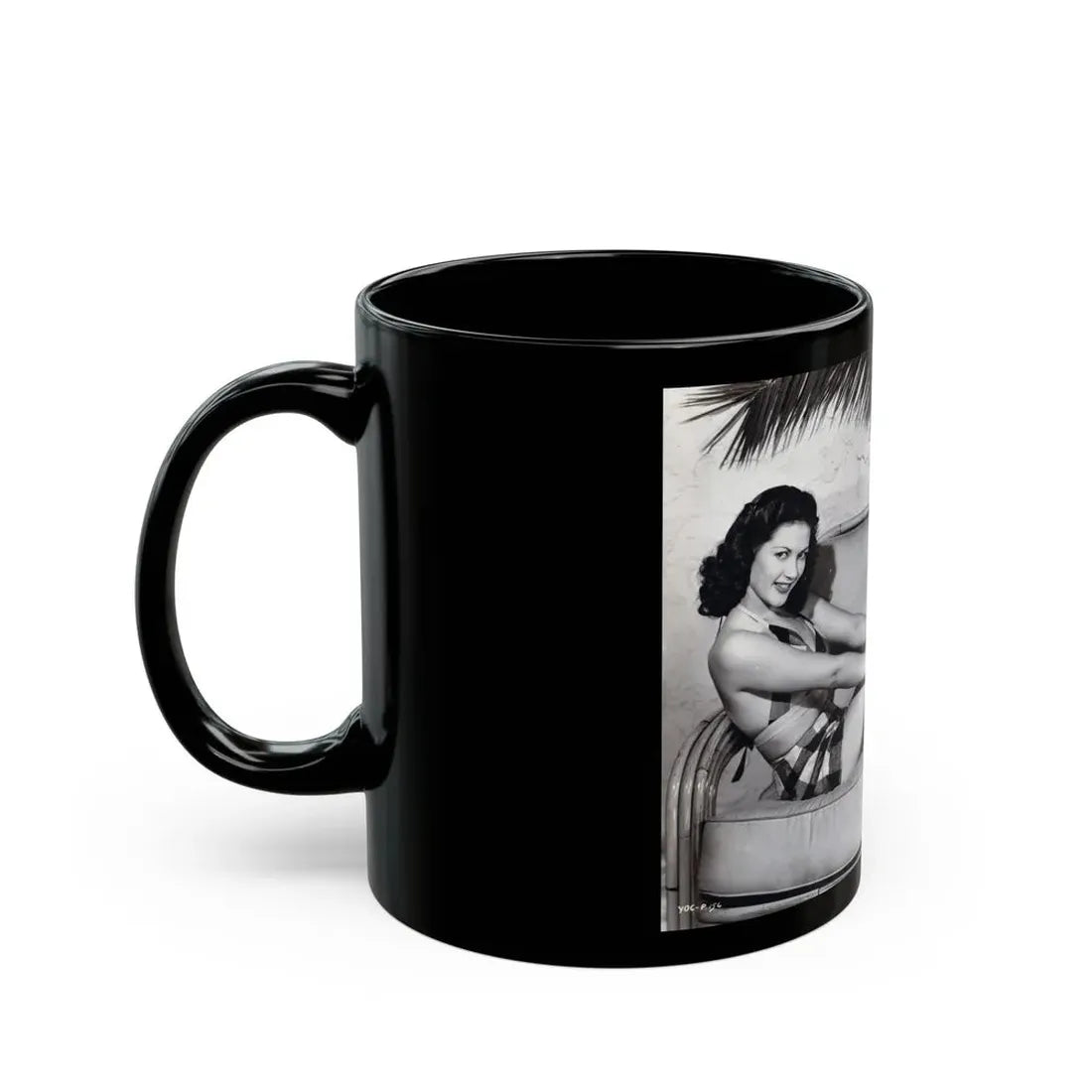 Yvonne DeCarlo #341 (Vintage Female Icon) Black Coffee Mug - Go Mug Yourself