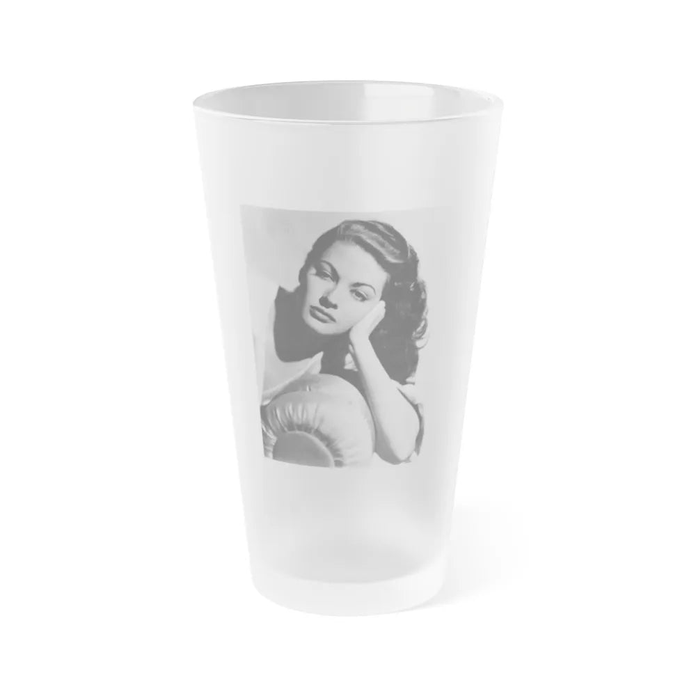 Yvonne DeCarlo #52 (Vintage Female Icon) Frosted Pint Glass 16oz-16oz-Frosted-Go Mug Yourself