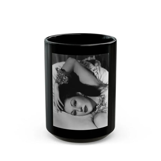 Yvonne DeCarlo #58 (Vintage Female Icon) Black Coffee Mug 15oz - Go Mug Yourself