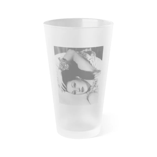 Yvonne DeCarlo #58 (Vintage Female Icon) Frosted Pint Glass 16oz-16oz-Frosted-Go Mug Yourself