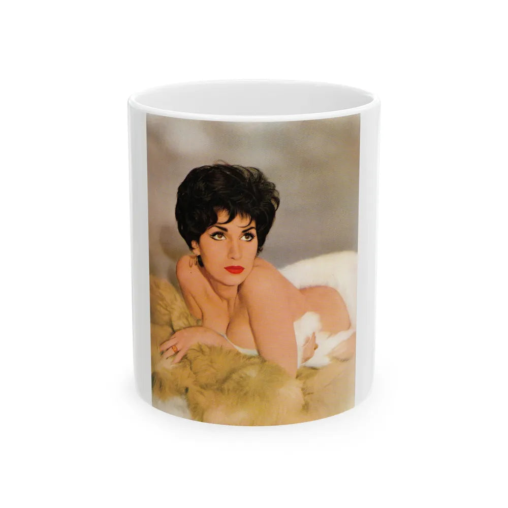 Yvonne Romaine #012 (Vintage Female Icon) White Coffee Mug-11oz-Go Mug Yourself