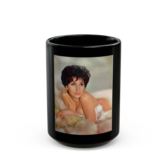 Yvonne Romaine #013 (Vintage Female Icon) Black Coffee Mug-15oz-Go Mug Yourself