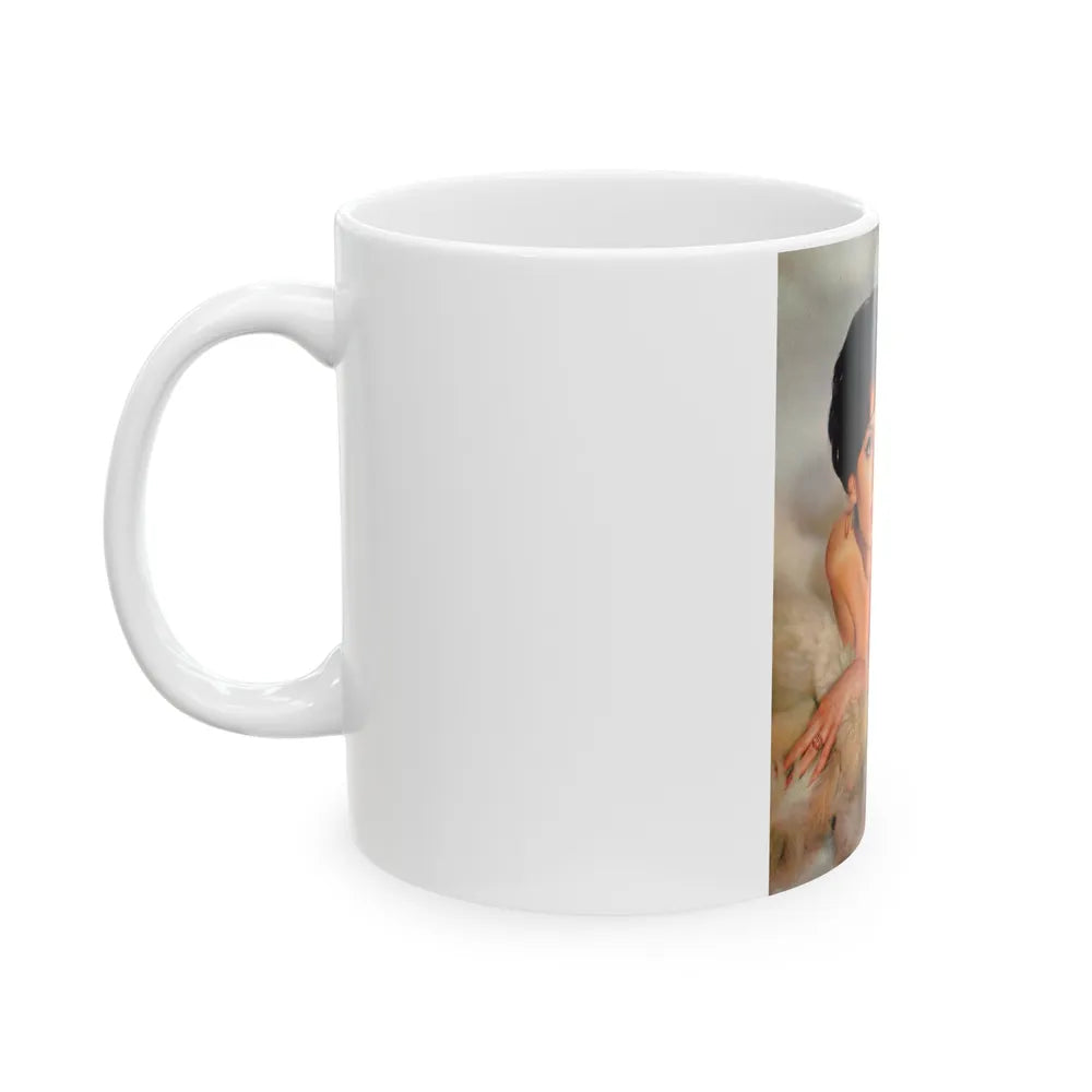 Yvonne Romaine #013 (Vintage Female Icon) White Coffee Mug-Go Mug Yourself