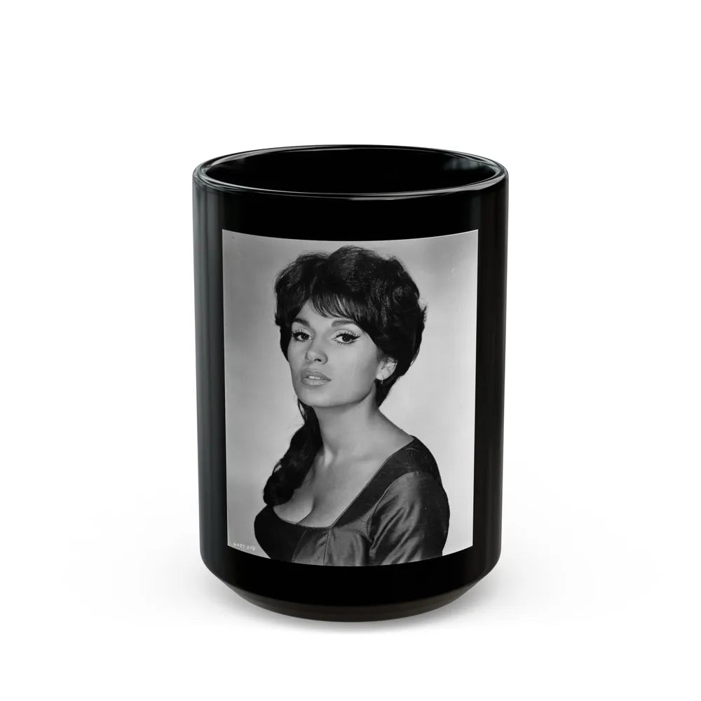 Yvonne Romaine #11 (Vintage Female Icon) Black Coffee Mug-15oz-Go Mug Yourself