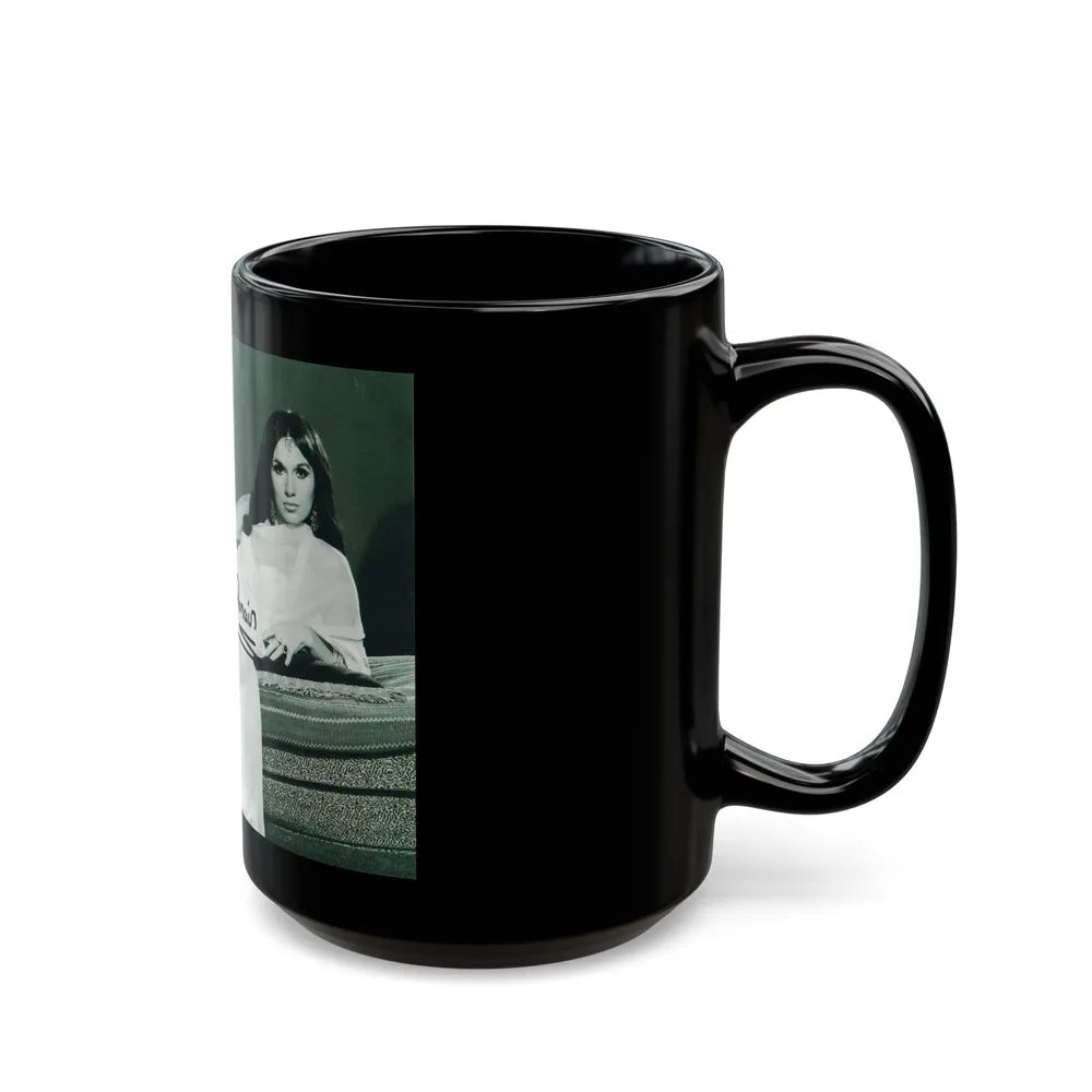 Yvonne Romaine #17 (Vintage Female Icon) Black Coffee Mug-Go Mug Yourself