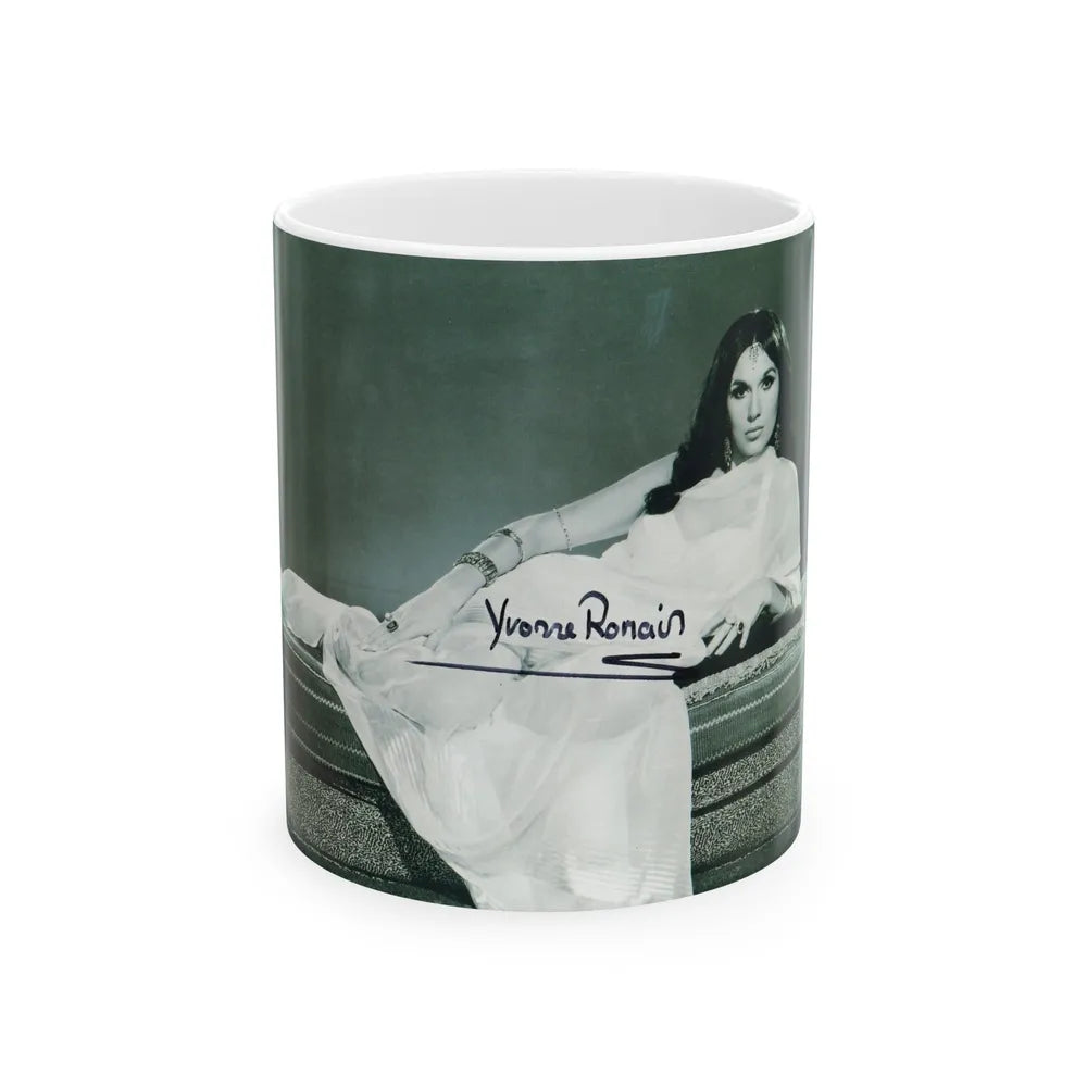 Yvonne Romaine #17 (Vintage Female Icon) White Coffee Mug-11oz-Go Mug Yourself