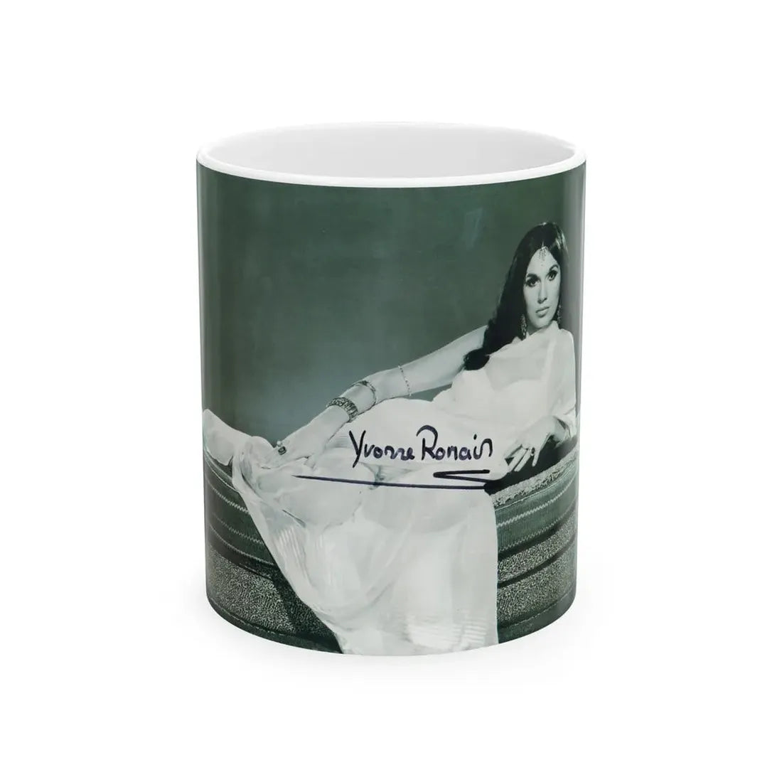 Yvonne Romaine #17 (Vintage Female Icon) White Coffee Mug 11oz - Go Mug Yourself