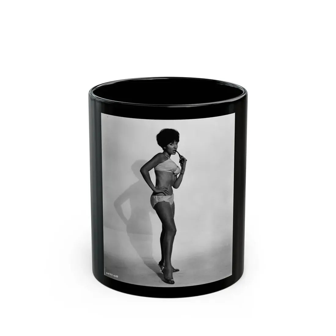 Yvonne Romaine #18 (Vintage Female Icon) Black Coffee Mug 11oz - Go Mug Yourself