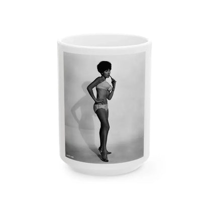 Yvonne Romaine #18 (Vintage Female Icon) White Coffee Mug 15oz - Go Mug Yourself