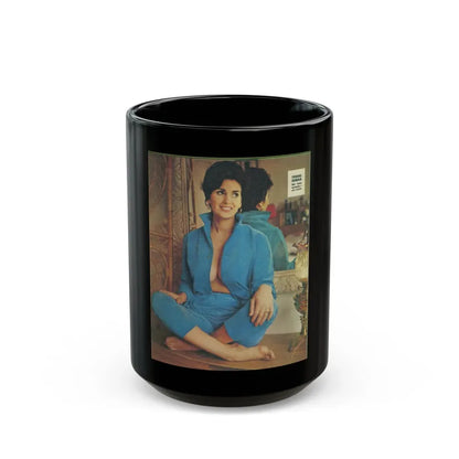 Yvonne Romaine #23 (Vintage Female Icon) Black Coffee Mug 15oz - Go Mug Yourself