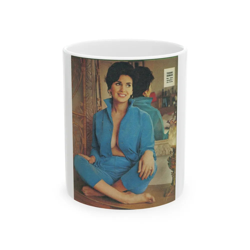 Yvonne Romaine #23 (Vintage Female Icon) White Coffee Mug-11oz-Go Mug Yourself