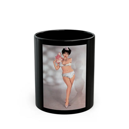 Yvonne Romaine #281 (Vintage Female Icon) Black Coffee Mug-11oz-Go Mug Yourself