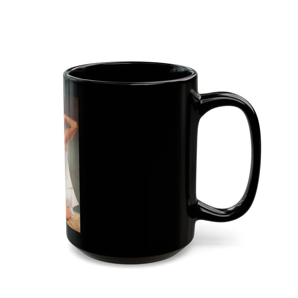 Yvonne Romaine #32 (Vintage Female Icon) Black Coffee Mug-Go Mug Yourself