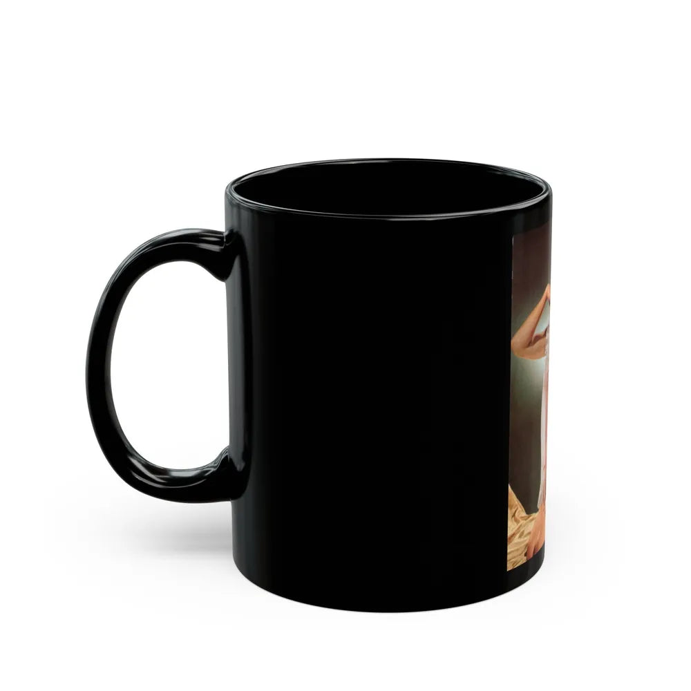 Yvonne Romaine #32 (Vintage Female Icon) Black Coffee Mug-Go Mug Yourself