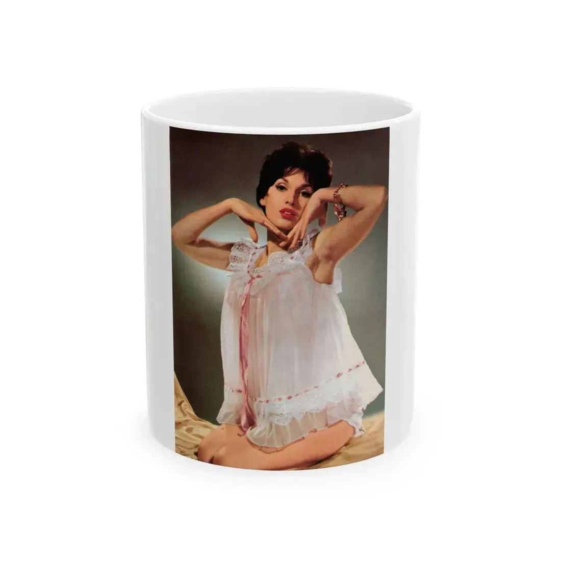 Yvonne Romaine #32 (Vintage Female Icon) White Coffee Mug 11oz - Go Mug Yourself