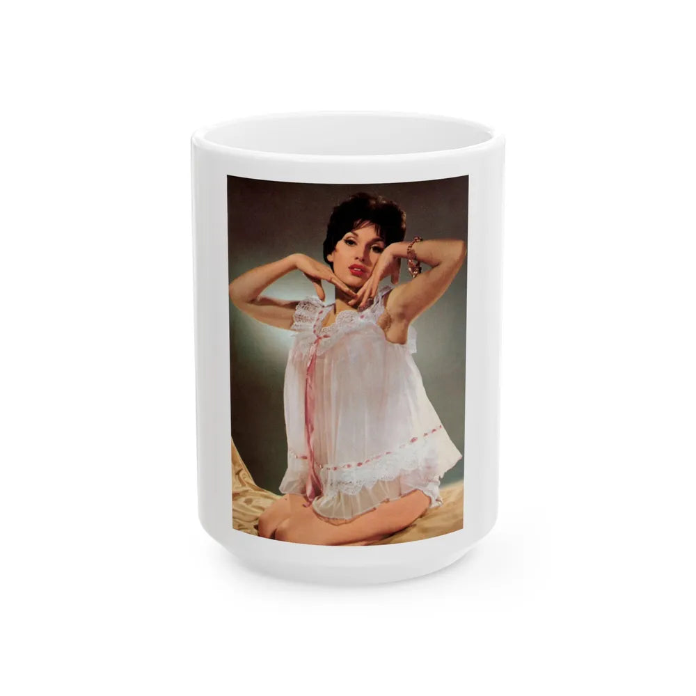 Yvonne Romaine #32 (Vintage Female Icon) White Coffee Mug-15oz-Go Mug Yourself