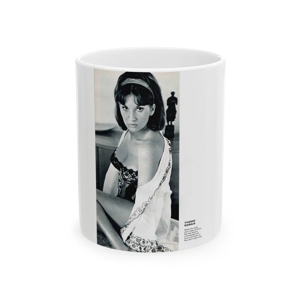 Yvonne Romaine #34 (Vintage Female Icon) White Coffee Mug-11oz-Go Mug Yourself