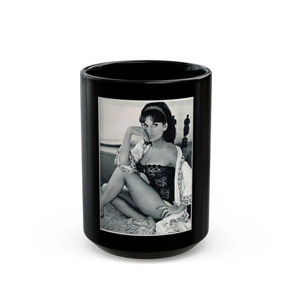 Yvonne Romaine #35 (Vintage Female Icon) Black Coffee Mug-15oz-Go Mug Yourself