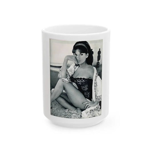 Yvonne Romaine #35 (Vintage Female Icon) White Coffee Mug 15oz - Go Mug Yourself
