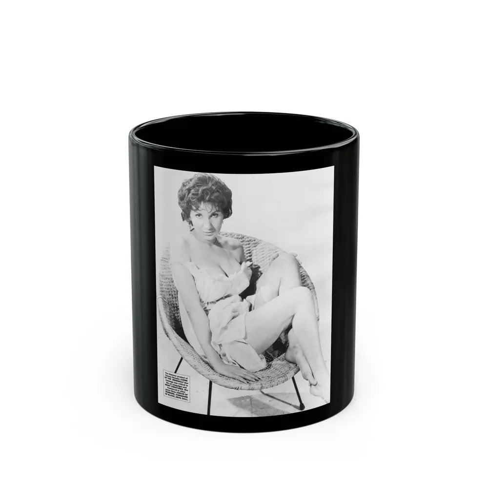 Yvonne Romaine #36 (Vintage Female Icon) Black Coffee Mug-11oz-Go Mug Yourself