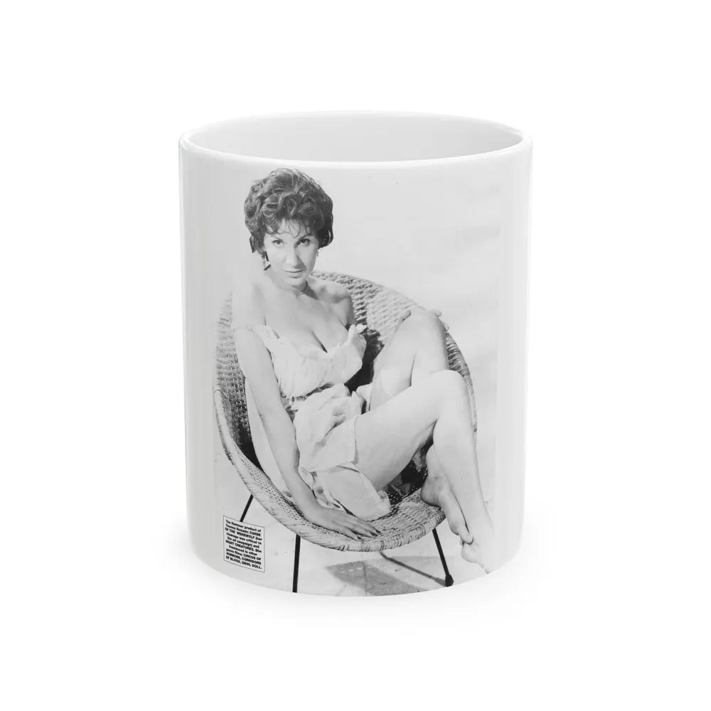 Yvonne Romaine #36 (Vintage Female Icon) White Coffee Mug-11oz-Go Mug Yourself