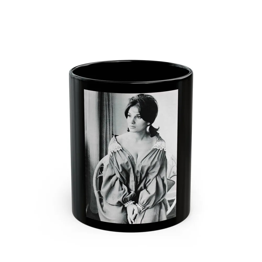 Yvonne Romaine #38 (Vintage Female Icon) Black Coffee Mug-11oz-Go Mug Yourself