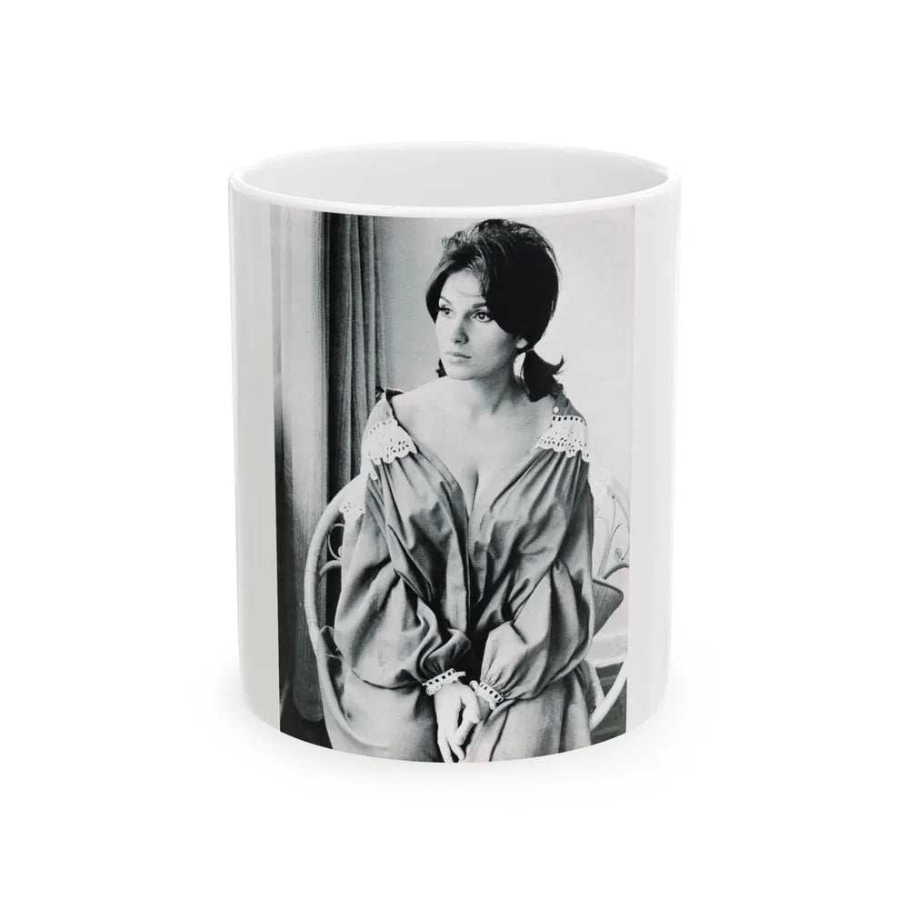 Yvonne Romaine #38 (Vintage Female Icon) White Coffee Mug-11oz-Go Mug Yourself