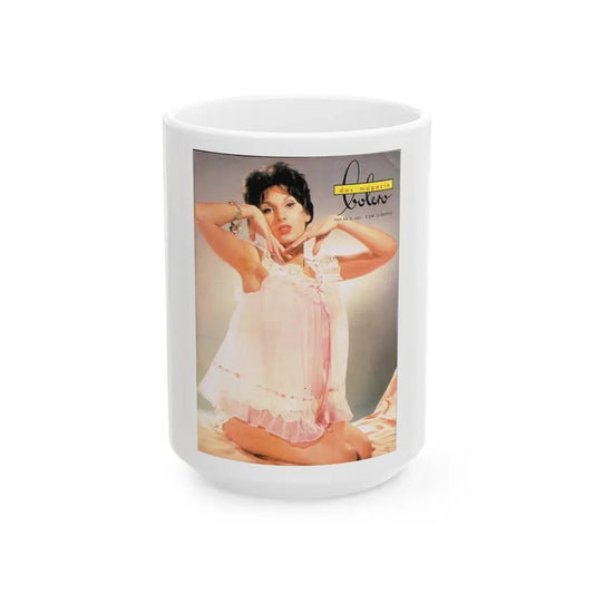 Yvonne Romaine #39 (Vintage Female Icon) White Coffee Mug 15oz - Go Mug Yourself