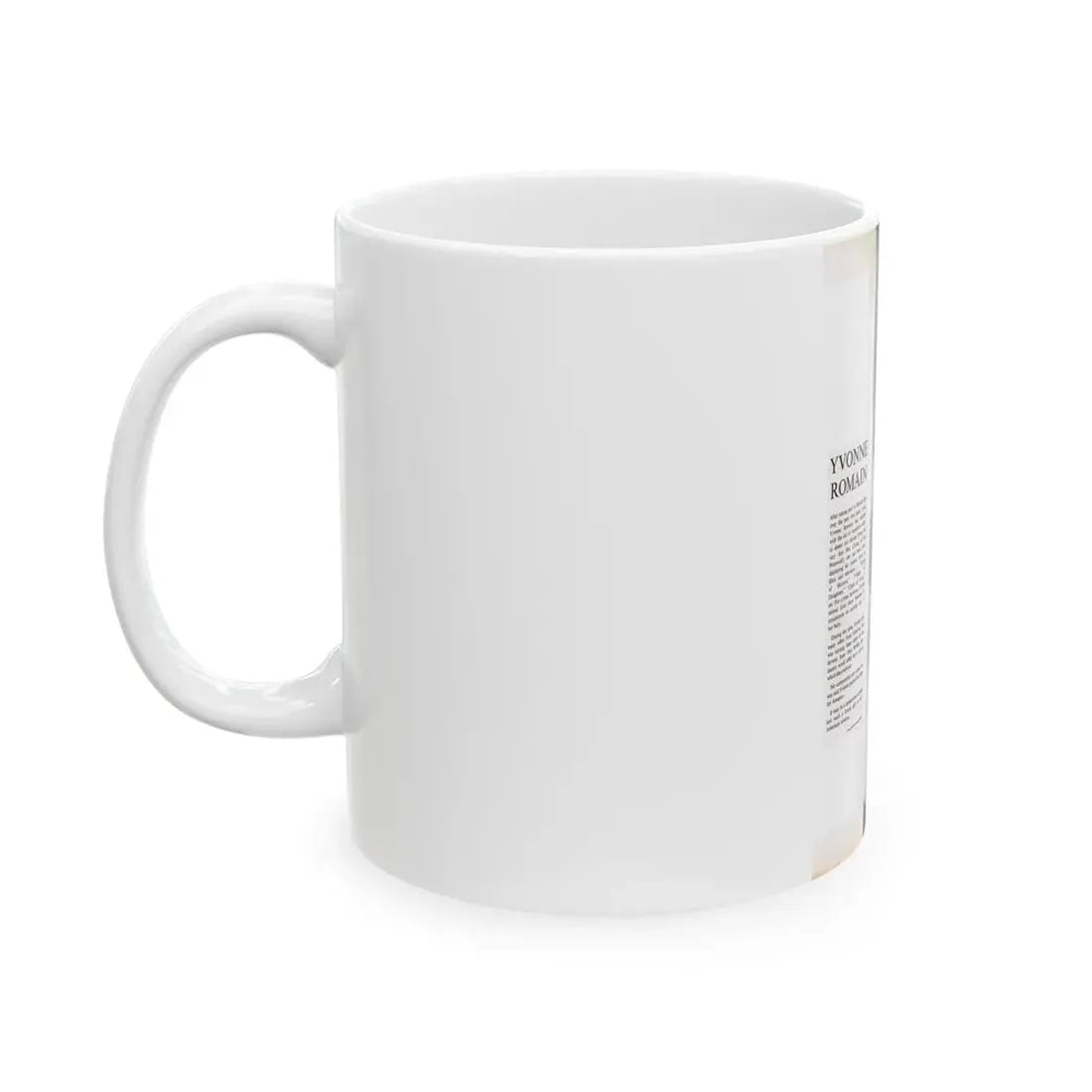 Yvonne Romaine #40 (Vintage Female Icon) White Coffee Mug - Go Mug Yourself