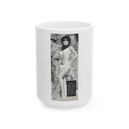 Yvonne Romaine #43 (Vintage Female Icon) White Coffee Mug 15oz - Go Mug Yourself