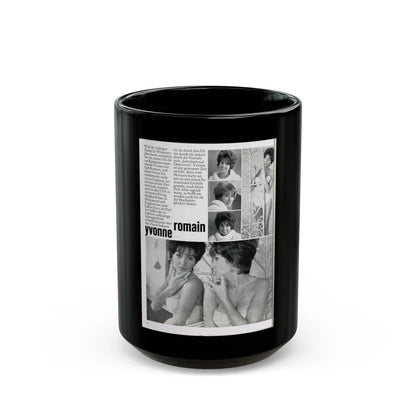 Yvonne Romaine #44 (Vintage Female Icon) Black Coffee Mug-15oz-Go Mug Yourself