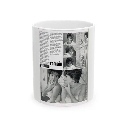 Yvonne Romaine #44 (Vintage Female Icon) White Coffee Mug 11oz - Go Mug Yourself