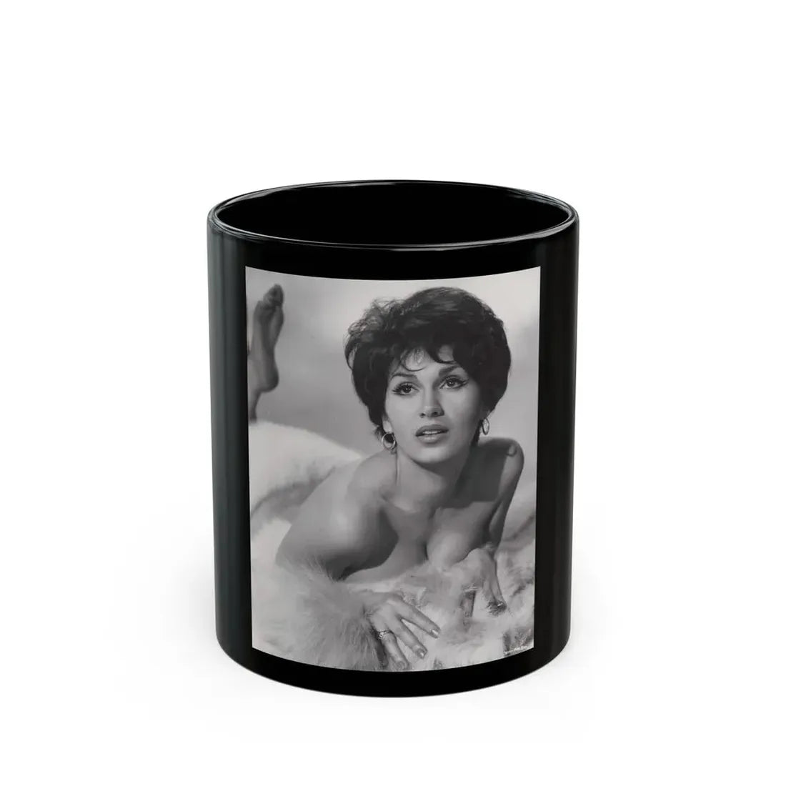 Yvonne Romaine #46 (Vintage Female Icon) Black Coffee Mug 11oz - Go Mug Yourself