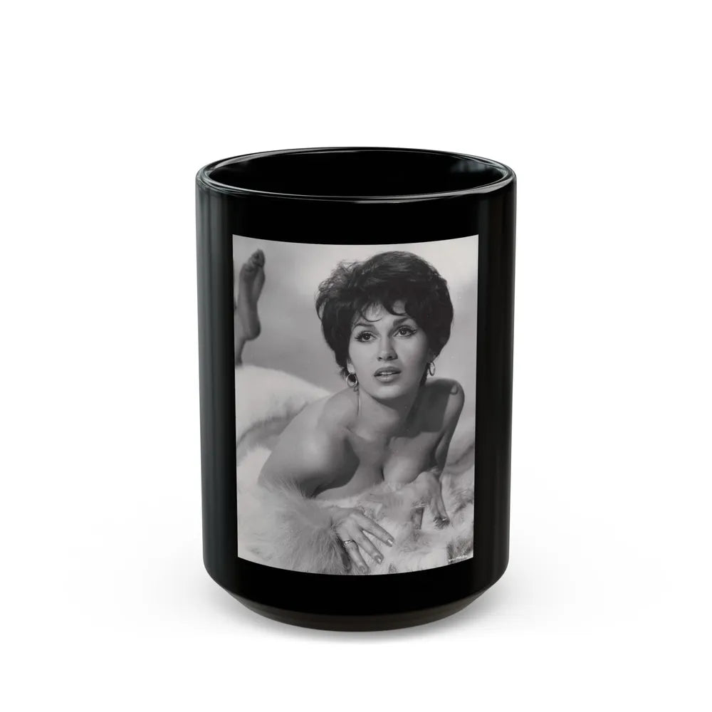 Yvonne Romaine #46 (Vintage Female Icon) Black Coffee Mug-15oz-Go Mug Yourself