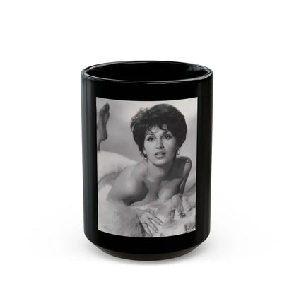 Yvonne Romaine #46 (Vintage Female Icon) Black Coffee Mug 15oz - Go Mug Yourself