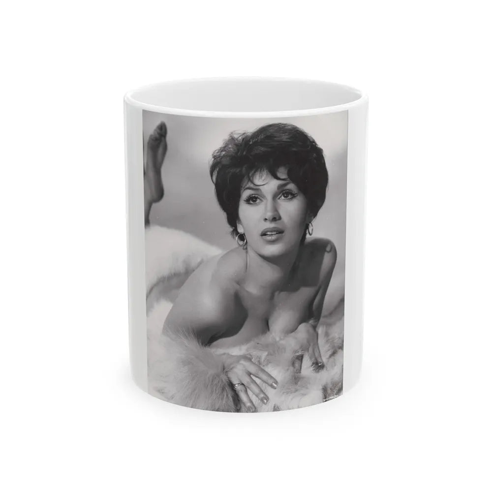 Yvonne Romaine #46 (Vintage Female Icon) White Coffee Mug-11oz-Go Mug Yourself