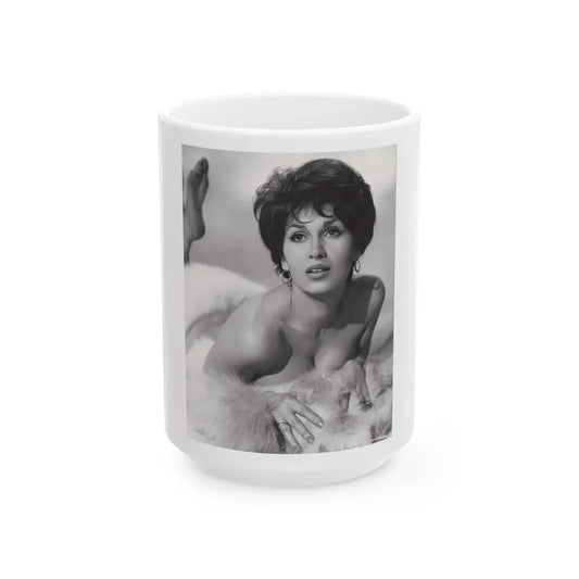 Yvonne Romaine #46 (Vintage Female Icon) White Coffee Mug 15oz - Go Mug Yourself