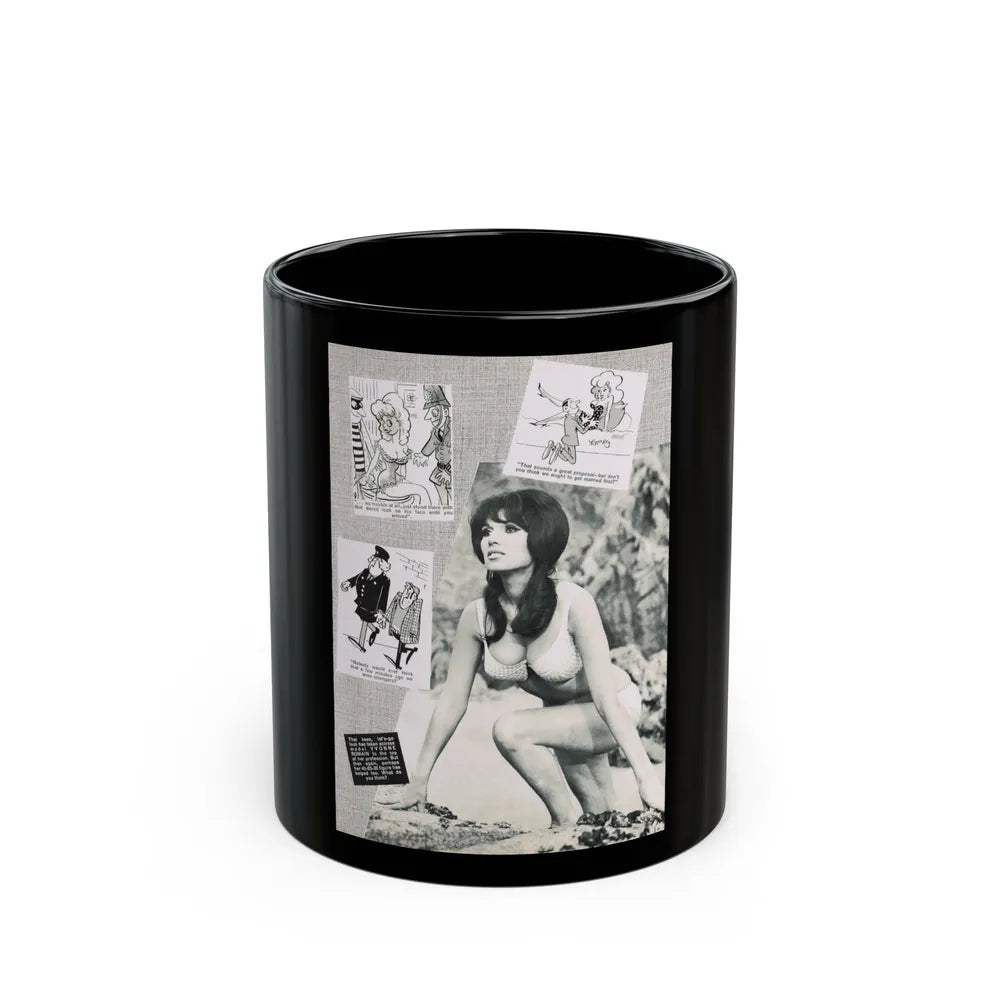 Yvonne Romaine #47 (Vintage Female Icon) Black Coffee Mug-11oz-Go Mug Yourself