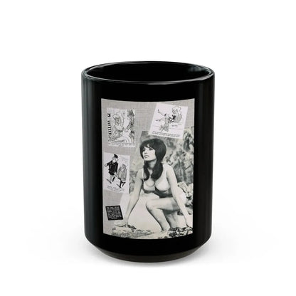 Yvonne Romaine #47 (Vintage Female Icon) Black Coffee Mug 15oz - Go Mug Yourself