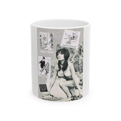 Yvonne Romaine #47 (Vintage Female Icon) White Coffee Mug-11oz-Go Mug Yourself