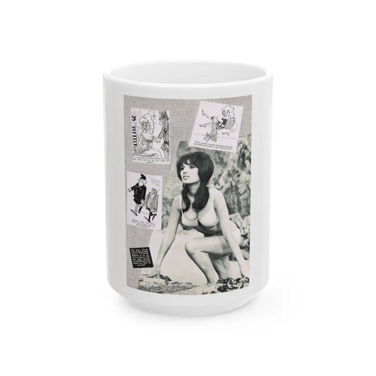 Yvonne Romaine #47 (Vintage Female Icon) White Coffee Mug-15oz-Go Mug Yourself