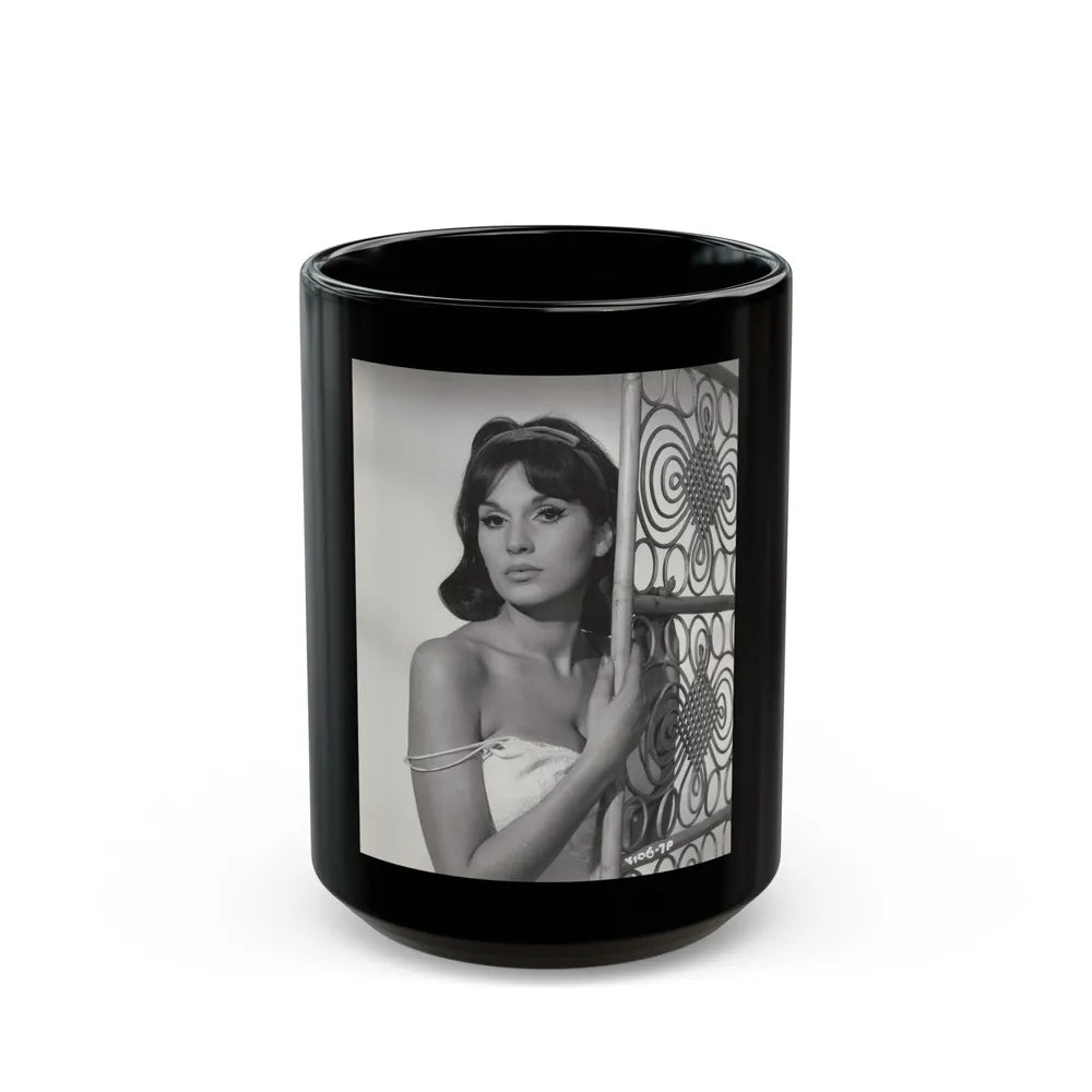 Yvonne Romaine #54 (Vintage Female Icon) Black Coffee Mug-15oz-Go Mug Yourself