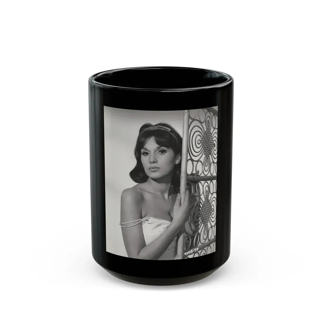 Yvonne Romaine #54 (Vintage Female Icon) Black Coffee Mug 15oz - Go Mug Yourself