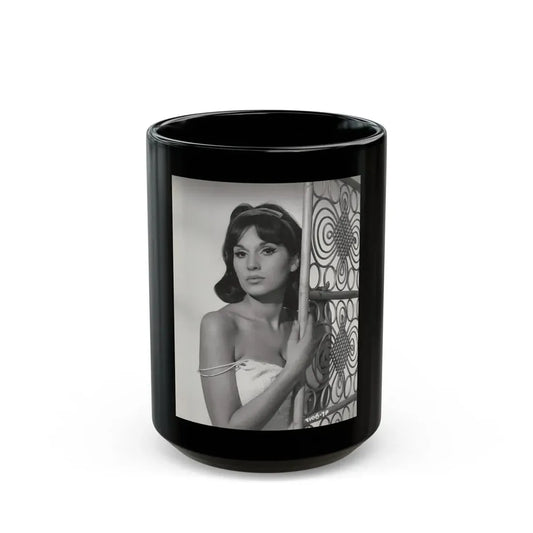 Yvonne Romaine #54 (Vintage Female Icon) Black Coffee Mug 15oz - Go Mug Yourself