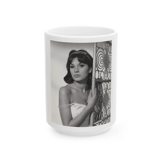 Yvonne Romaine #54 (Vintage Female Icon) White Coffee Mug-15oz-Go Mug Yourself