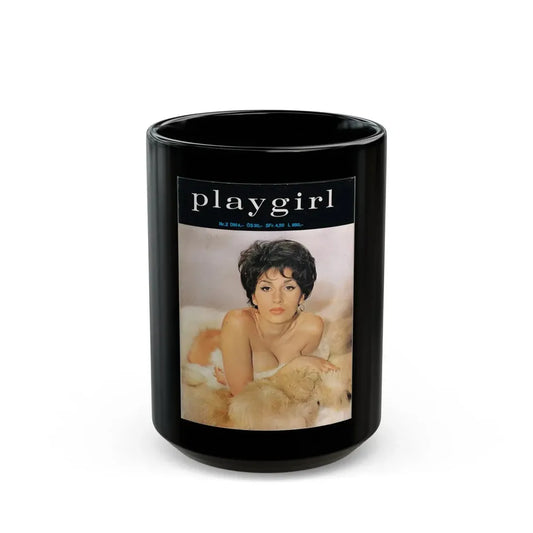 Yvonne Romaine #55 (Vintage Female Icon) Black Coffee Mug 15oz - Go Mug Yourself