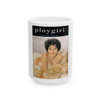 Yvonne Romaine #55 (Vintage Female Icon) White Coffee Mug 15oz - Go Mug Yourself